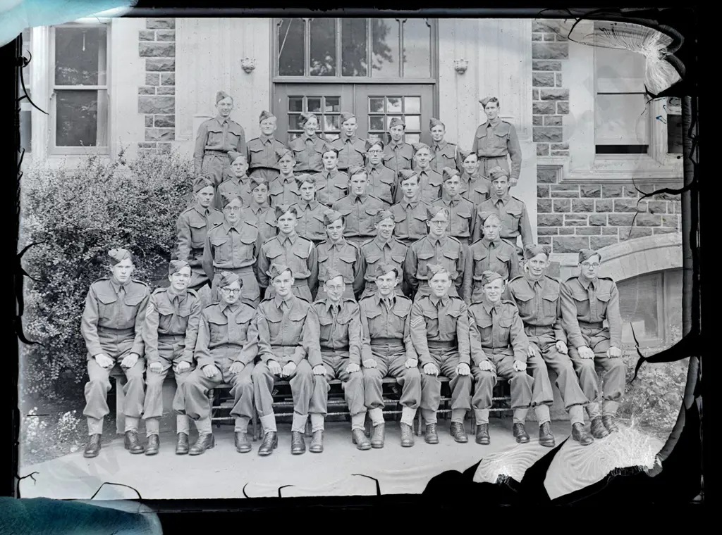 EA Philips studio? 3 boxes glass plate negatives - 1941 Skating groups, 1939 wedding, groups, portraits & box of blanks Image 1++