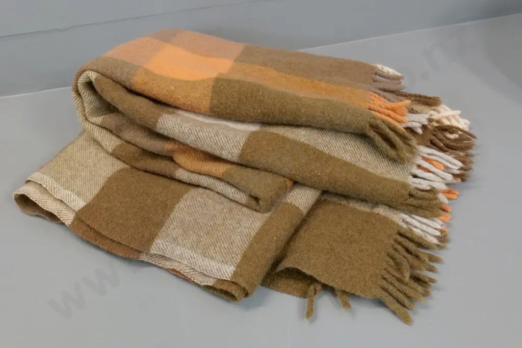 retro Onehunga pure wool travel rug Image 1++