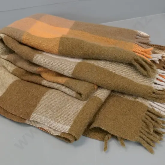 retro Onehunga pure wool travel rug