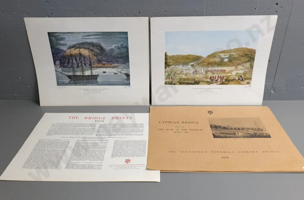 2 unmounted limited edition Turnbull Library Scenes of the War in the North prints - some foxing and corner creases Image 1++