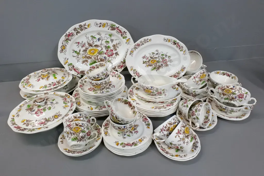 large assortment of Wedgwood 'Windermere' dinnerware - a few pieces have crazing Image 1++