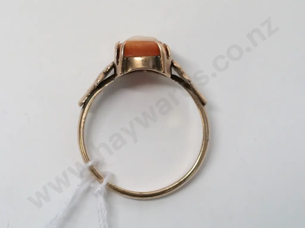 9ct cameo ring stamped Image 1++