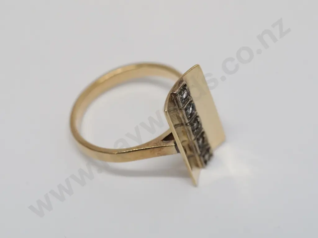 9ct cz ring stamped Image 1++