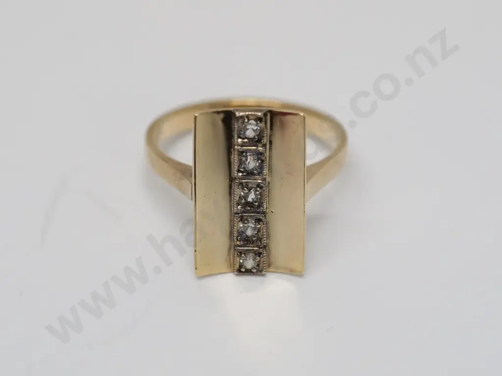 9ct cz ring stamped Image 1++