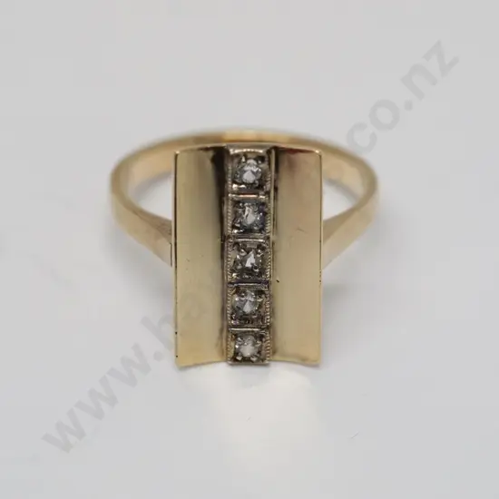 9ct cz ring stamped