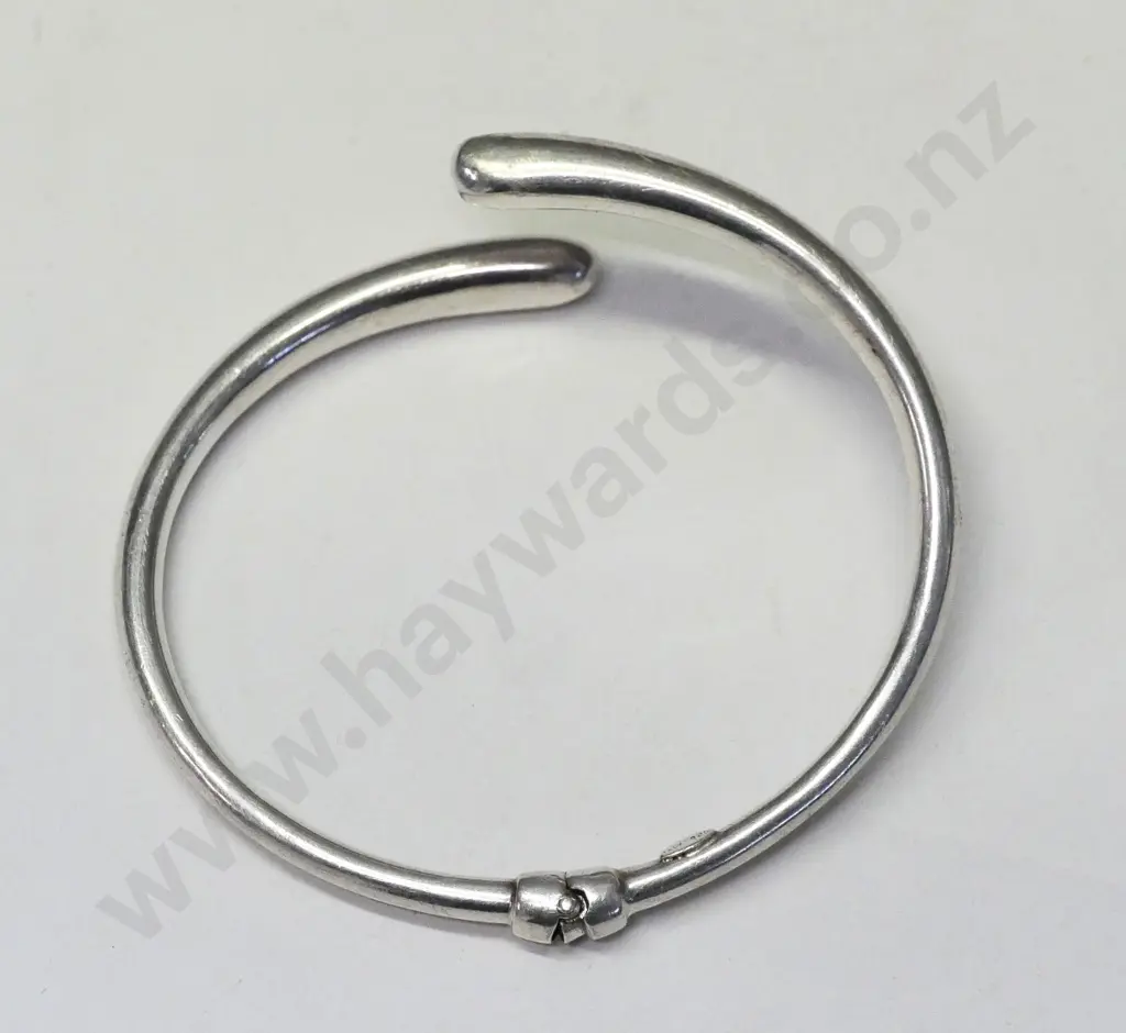 silver hinged bangle stamped 925 Image 1++