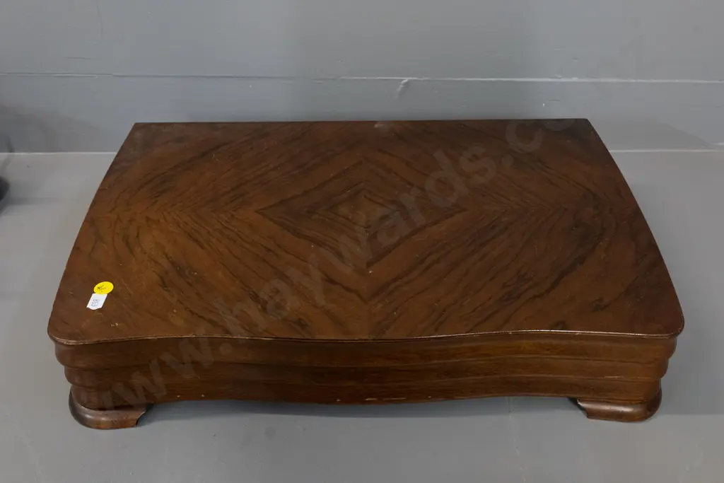 wood-cased 6-place canteen of cutlery w/bone handled knives, carving knife and fork, missing steel Image 1++