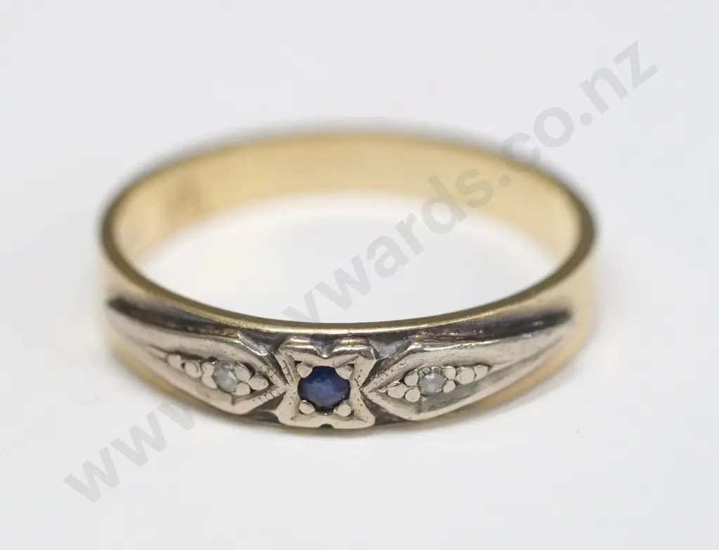 9ct sapphire eternity ring stamped 9ct Image 1++