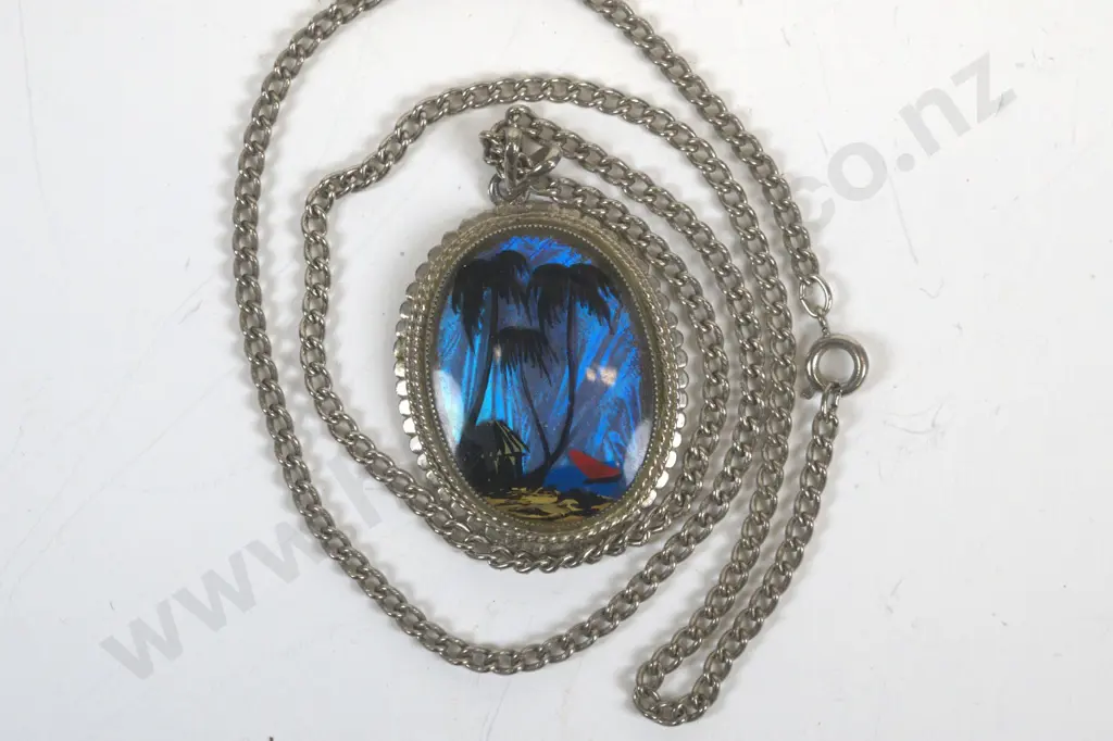 large butterfly wing necklace no marks Image 1++