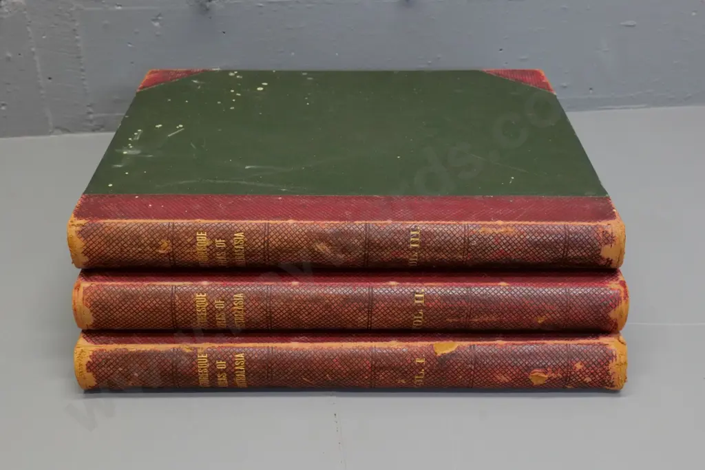 Picturesque Atlas of Australasia in 3 volumes - 1886 - foxing and staining H-460 W-360 Image 1++