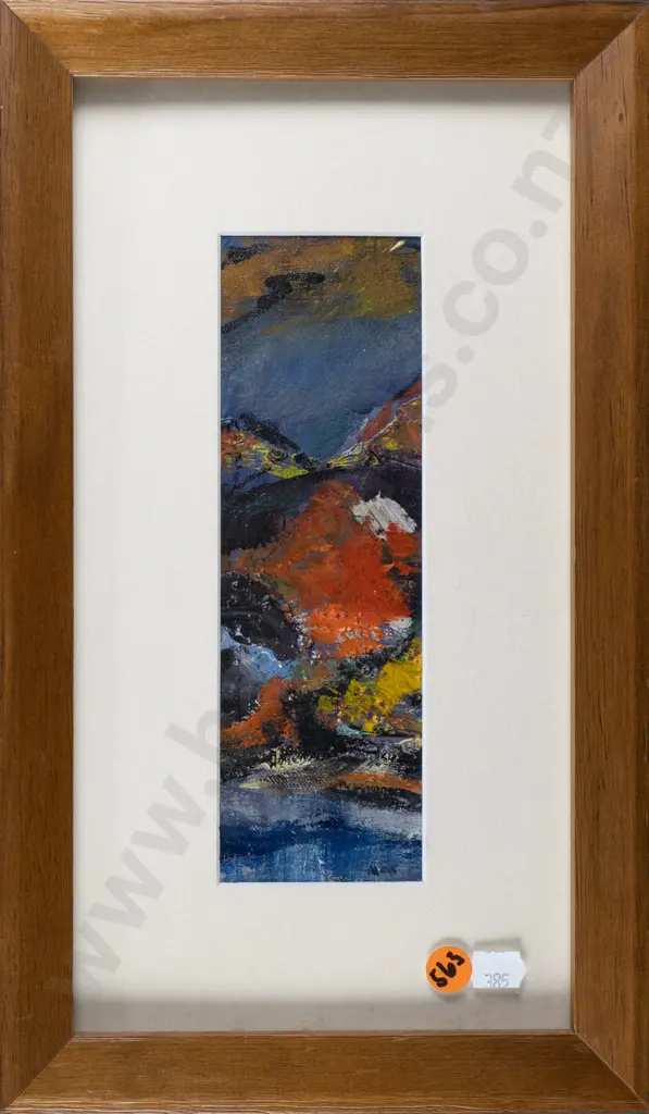 illegible signature - framed oil "Autumn Colours at Kingston" H-190 W-60 Image 1++