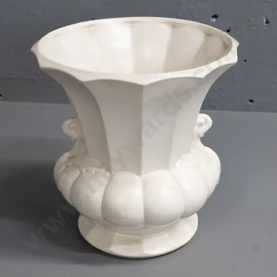 Crown Lynn cream glaze urn vase H-175 W-165