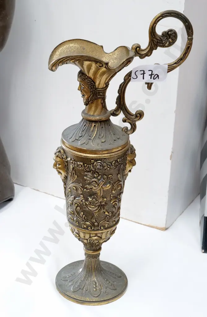 Italian cast brass ewer jug H-420 W-200 at handle Image 1++