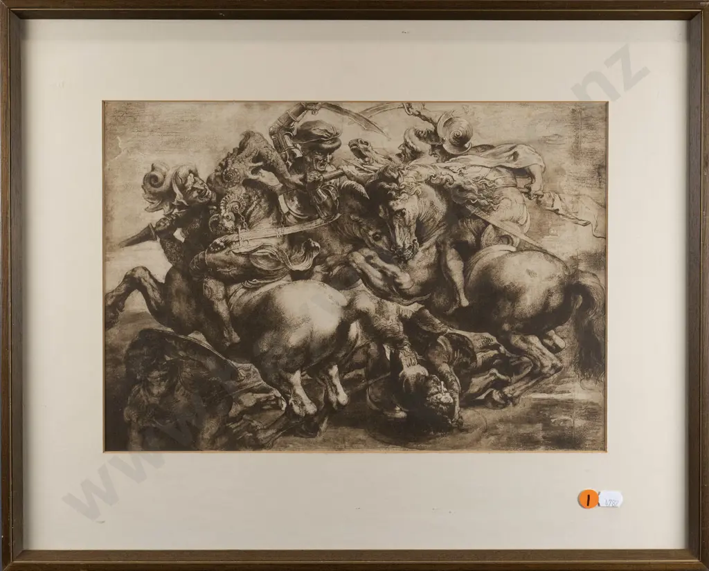 framed print - battle scene H-250 W-360 Image 1++