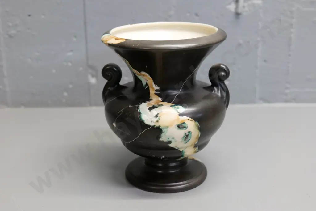 porcelain urn vase with marbleized finish - no maker's marks H-180 D-150 Image 1++