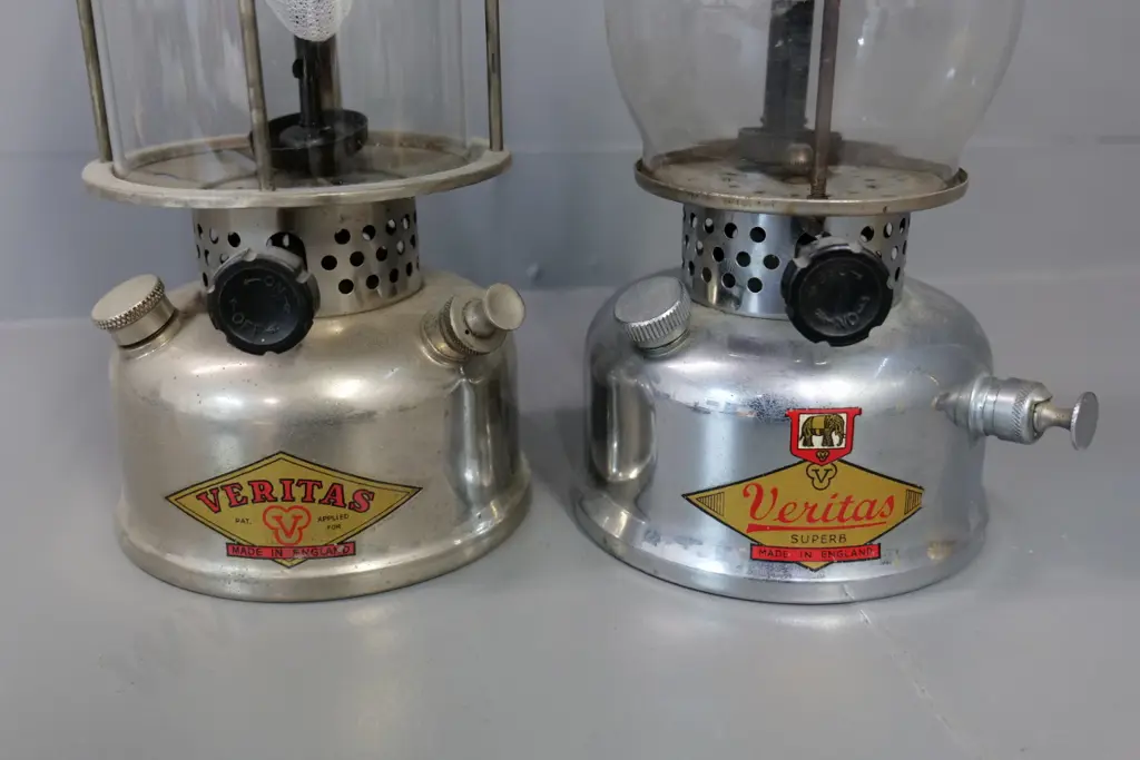 2 retro Veritas English white spirit lanterns - H-320 not including handle Image 1++
