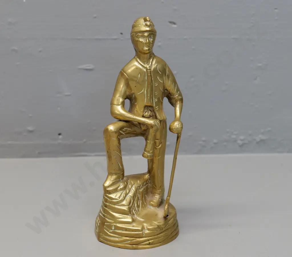 cast brass coal miner figure H-230 Image 1++