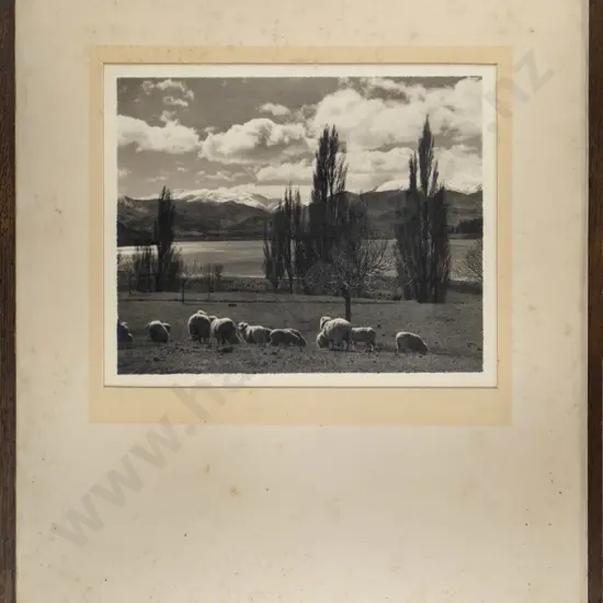 unsigned George Chance?  - framed black and white photograph (extensive foxing to surround) H-200 W-