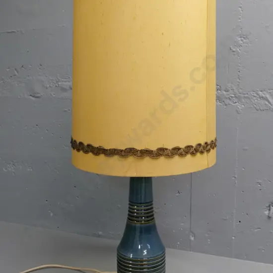 ceramic table lamp on wooden base - H-800 with shade, lamp itself H-400
