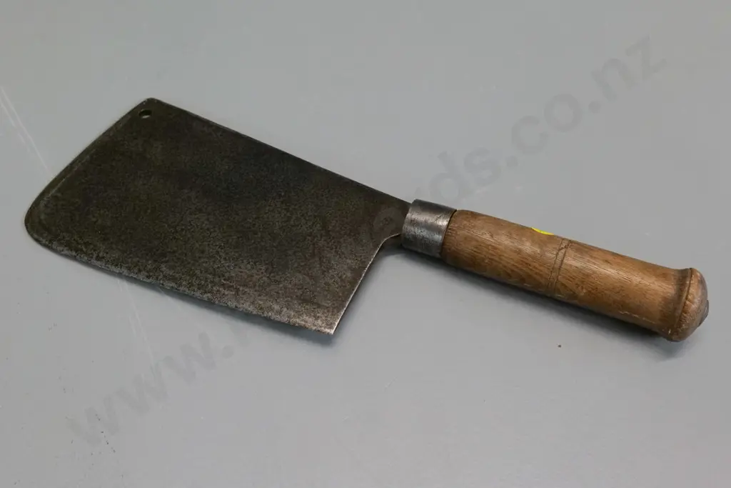 vintage wood-handled cleaver L-380 W-135 Image 1++