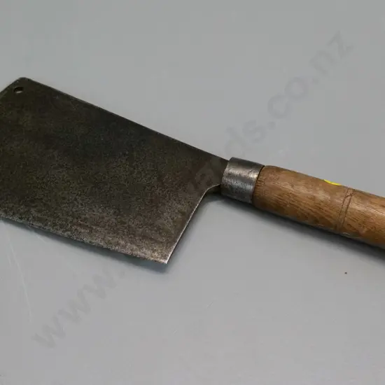 vintage wood-handled cleaver L-380 W-135