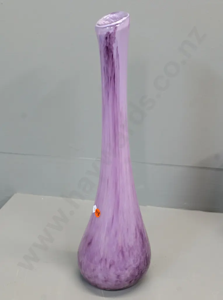 tall lavender art glass vase - H-440 Image 1++