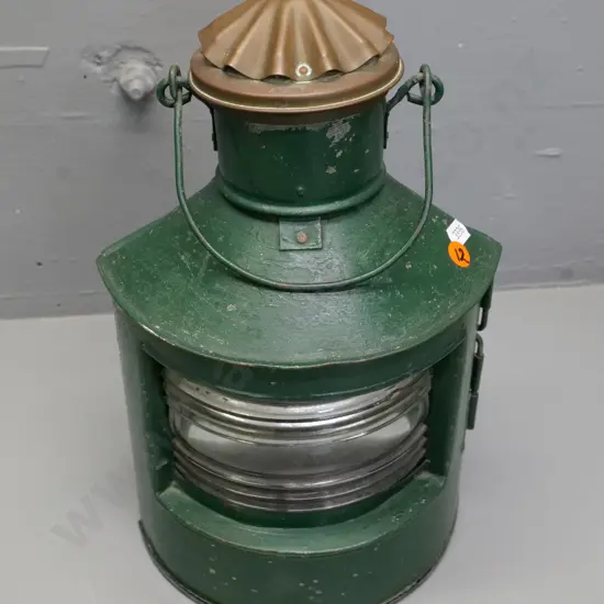 metal and glass Dutch lock lantern with clear glass lens. H-340 diameter 230
