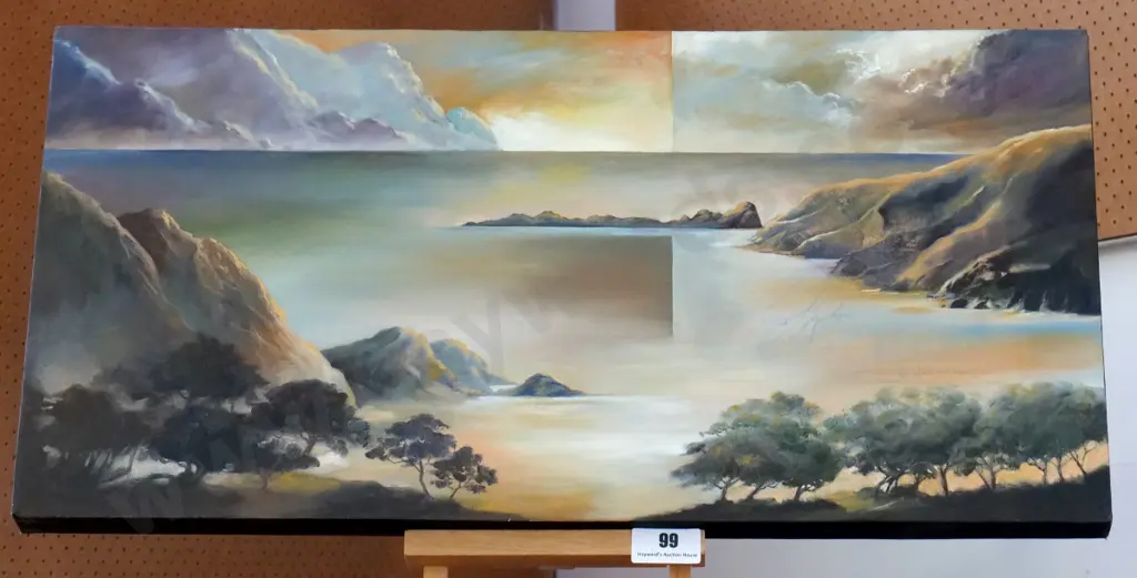 Brian Strong '09 - boxed oil on canvas "Vale of light" H-380 W-760 Image 1++