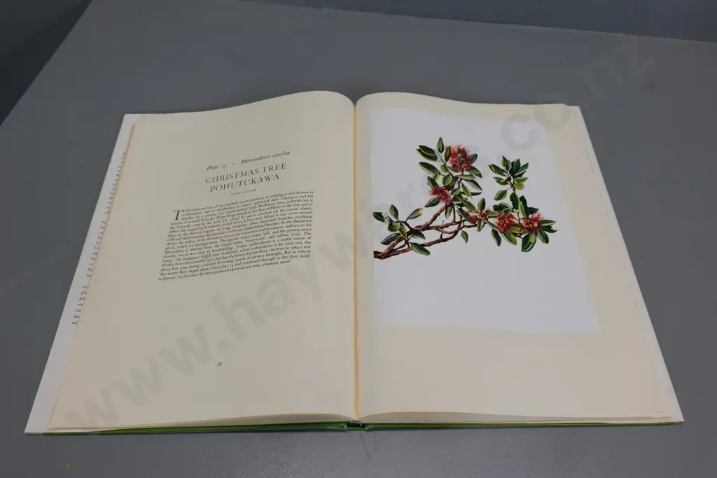 New Zealand Botanical Paintings by Norman B. Harvey,1969 - wear to slip-case, book in good condition Image 1++