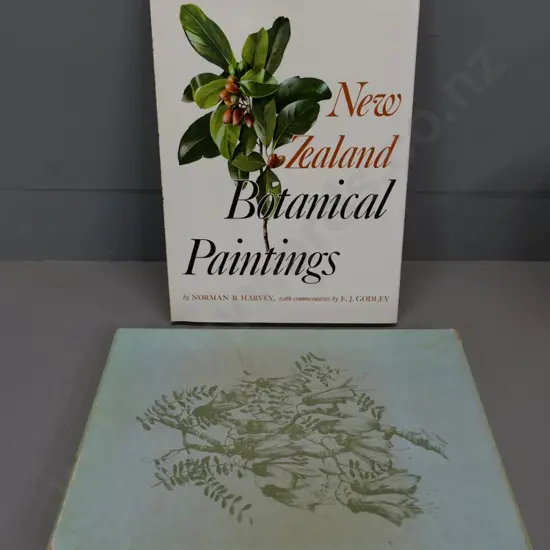 New Zealand Botanical Paintings by Norman B. Harvey,1969 - wear to slip-case, book in good condition