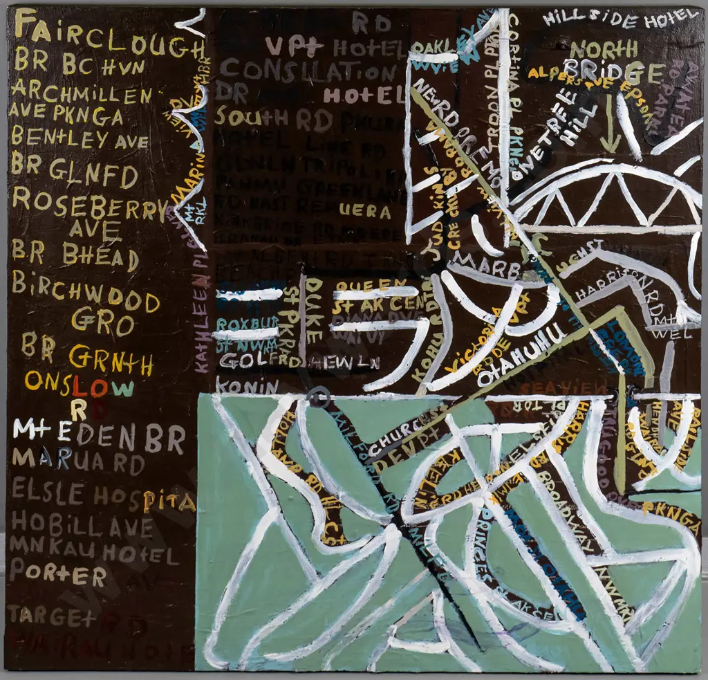 Sedgwick - boxed oil on canvas - Auckland streets H-800 W-800 Image 1++