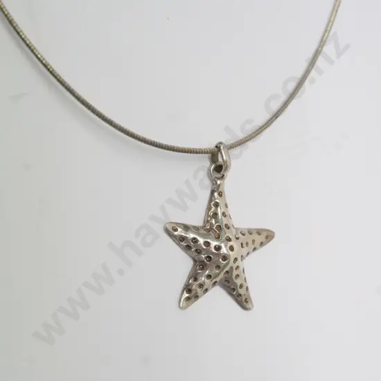 star pendant stamped 925