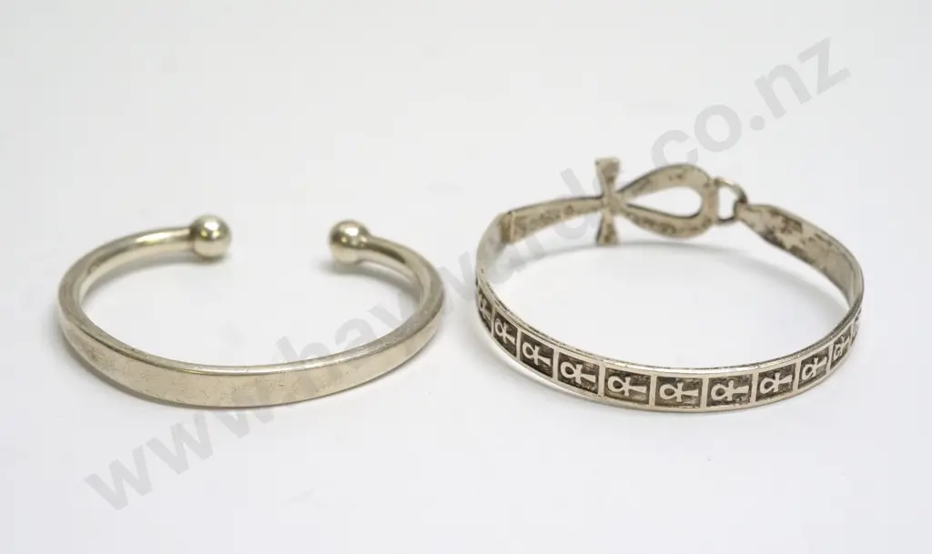 2 silver bangles Image 1++