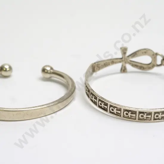 2 silver bangles