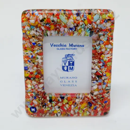 small Vecchia Murano glass picture frame H-105 W-80
