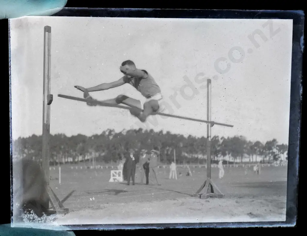 2 boxes of quarter plate glass negatives, photographer unknown - athletics, naval, advertisements, etc. Image 1++
