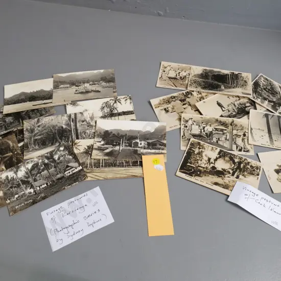 vintage New Zealand published photo postcards of Cook Islands / Rarotonga including Sydney Hopkins photos