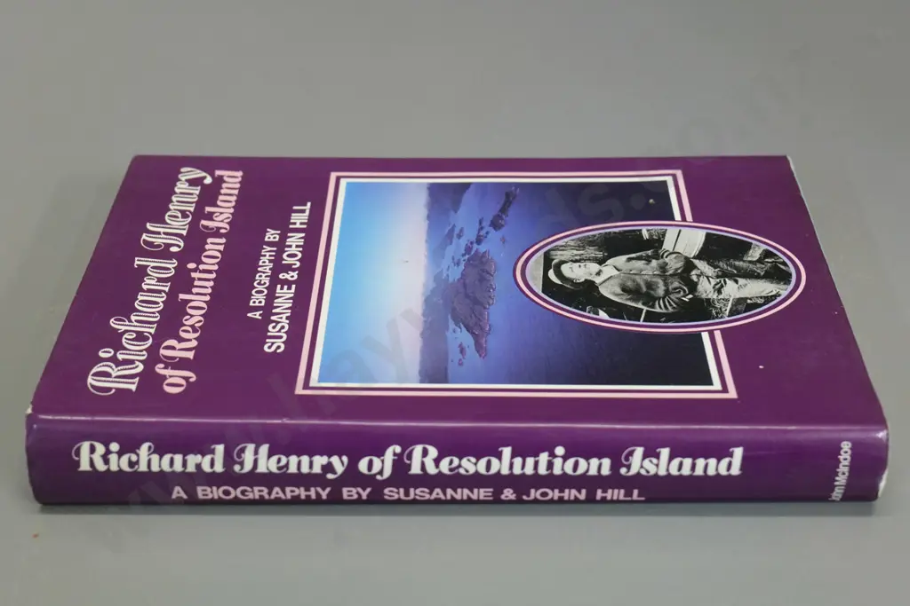 book - Richard Henry of Resolution Island - by Susan & John Hill, McIndoe 1987 Image 1++