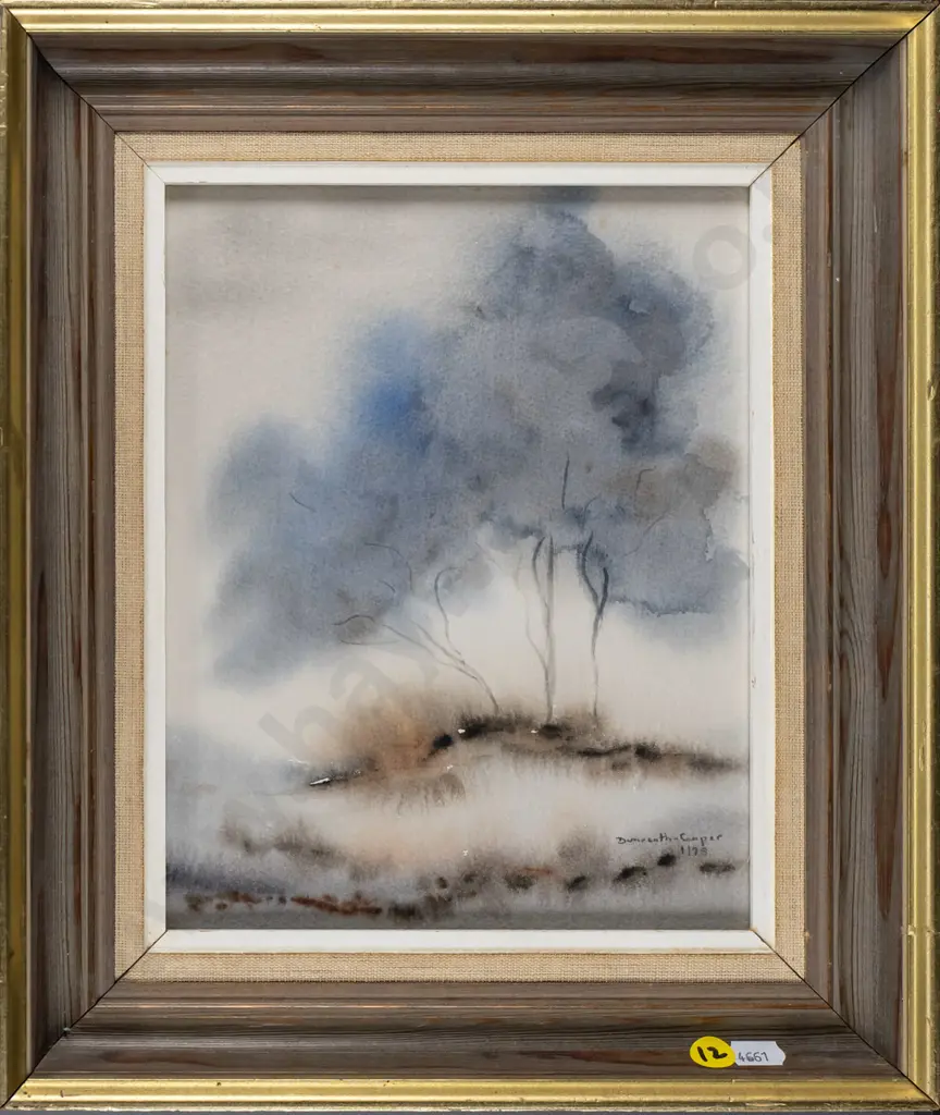 Dunreath-Cooper '98 - framed watercolour "Silent Places" H-230 W-190 Image 1++