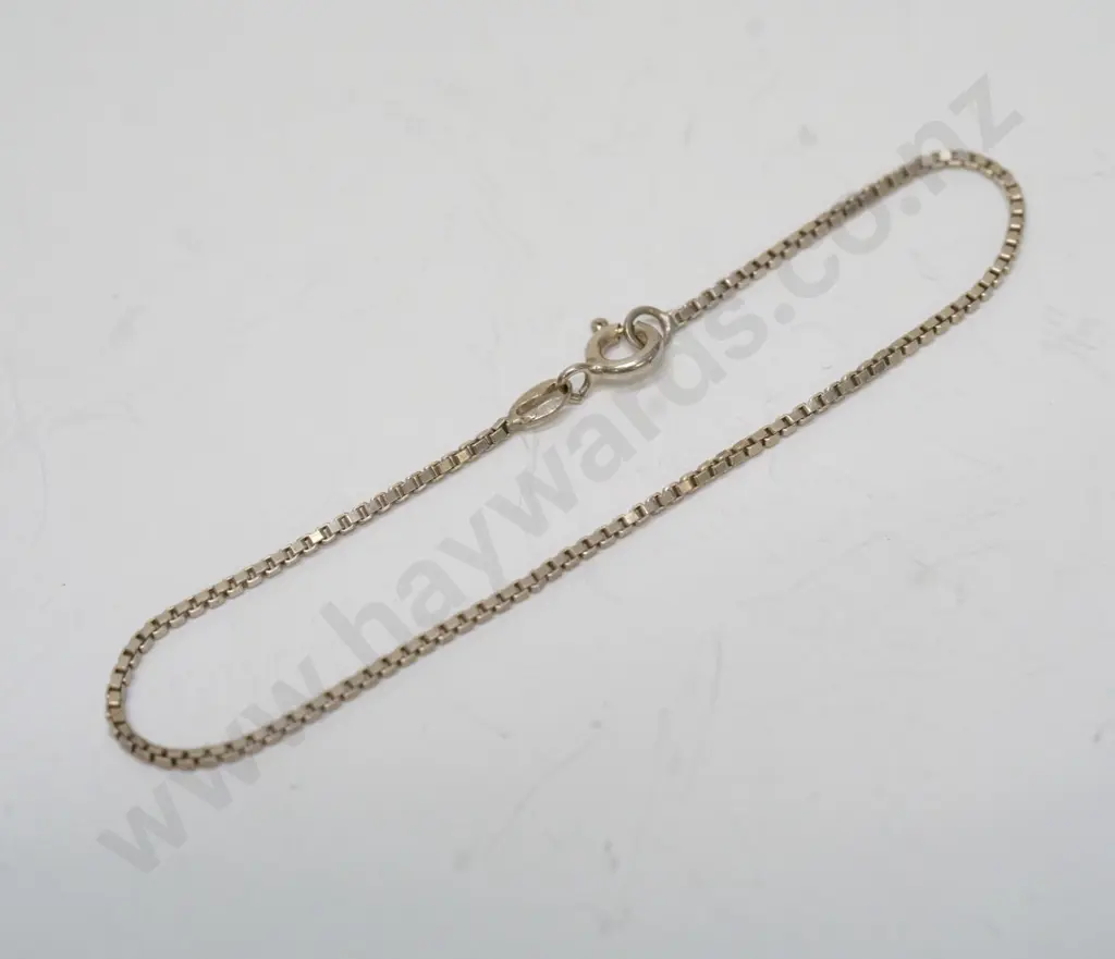 silver square link bracelet stamped 925 Image 1++