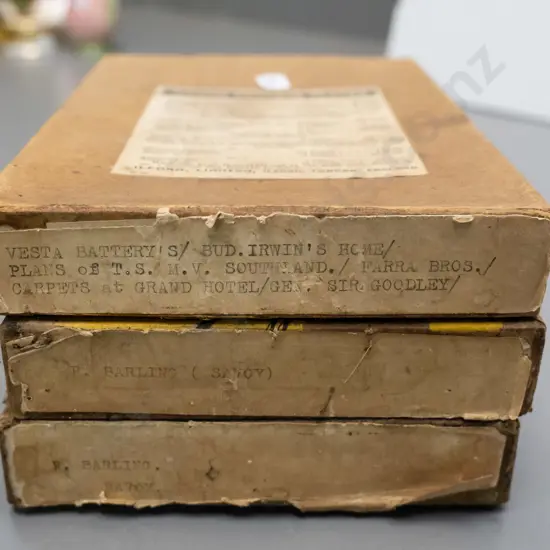 E.A. Philips studio? 3 boxes of glass plate negatives - Savoy Hotel, Southland, Farra Bros. Grand Hotel etc
