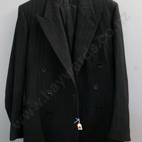 vintage pin-stripe double breasted man's suit with Bob Shepherd Dunedin label