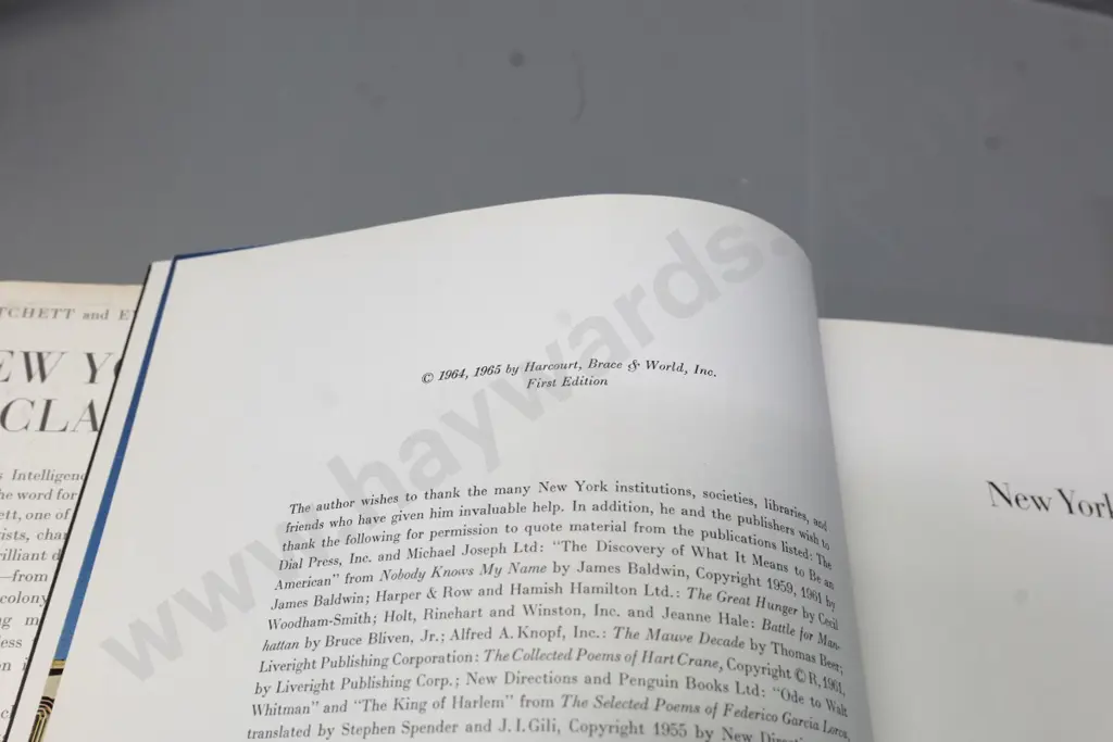 photo book - New York Proclaimed - photos by Evelyn Hofer, text by V.S. Pritchett, 1964/65 Image 1++
