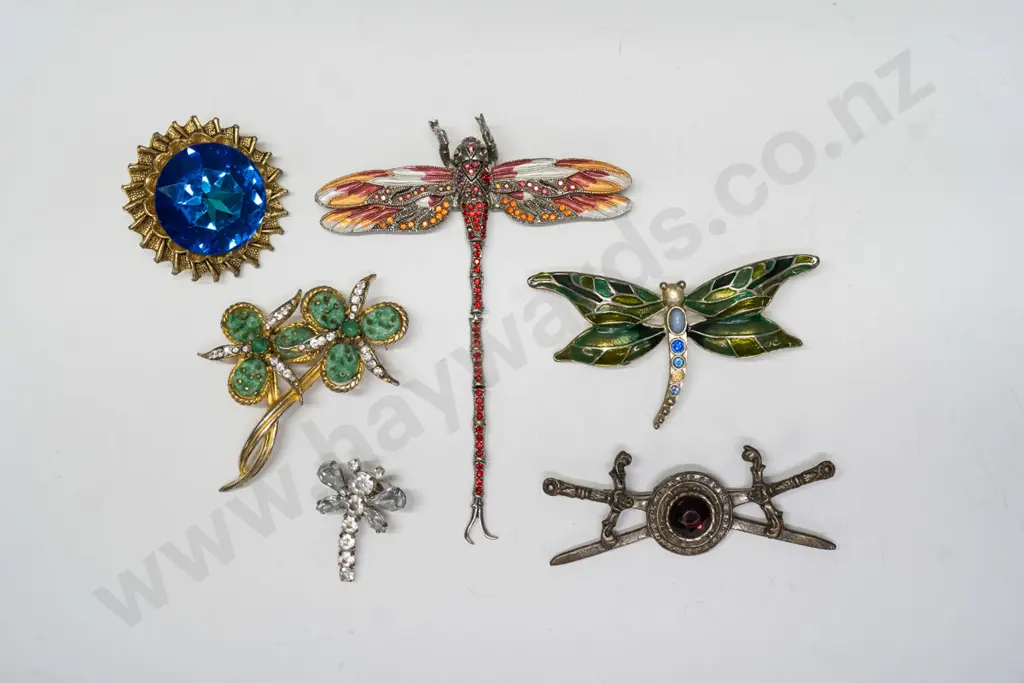 6 asstd costume brooches Image 1++