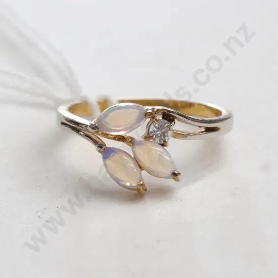 opal dress ring stamped 925