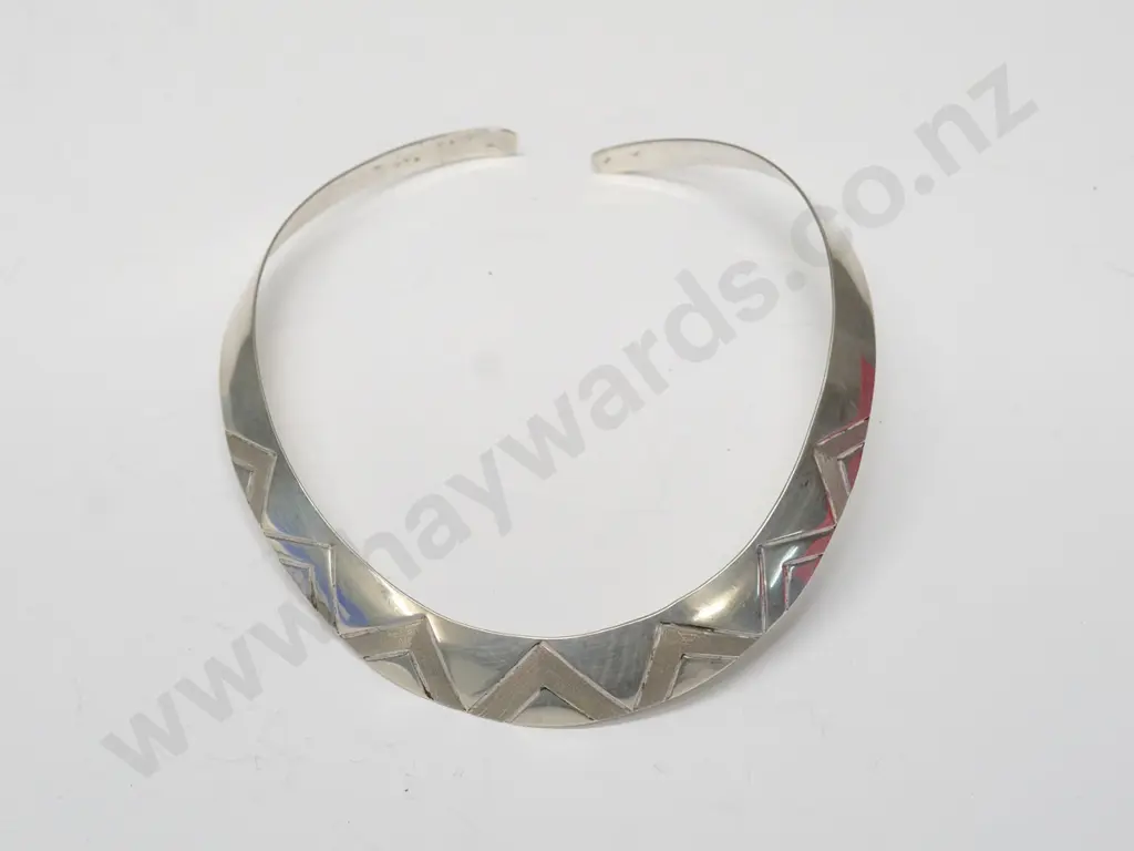 silver collar necklace stamped Mexico 925 Image 1++