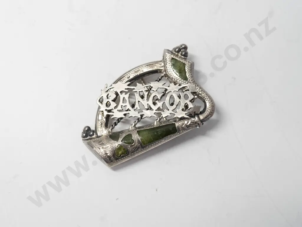 silver Irish harp brooch 'Bangor' Image 1++