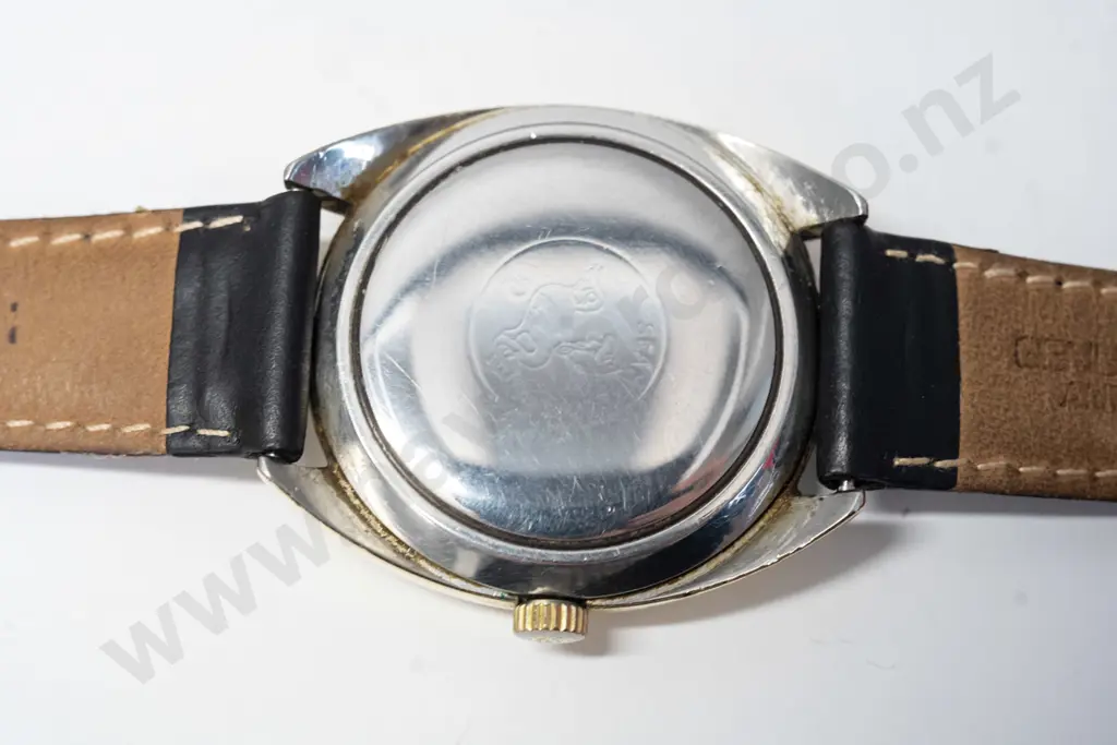 Omega Seamaster Cosmic 2000 watch - day, date, auto, 2 chips on dial securing pins, well worn on back Image 1++