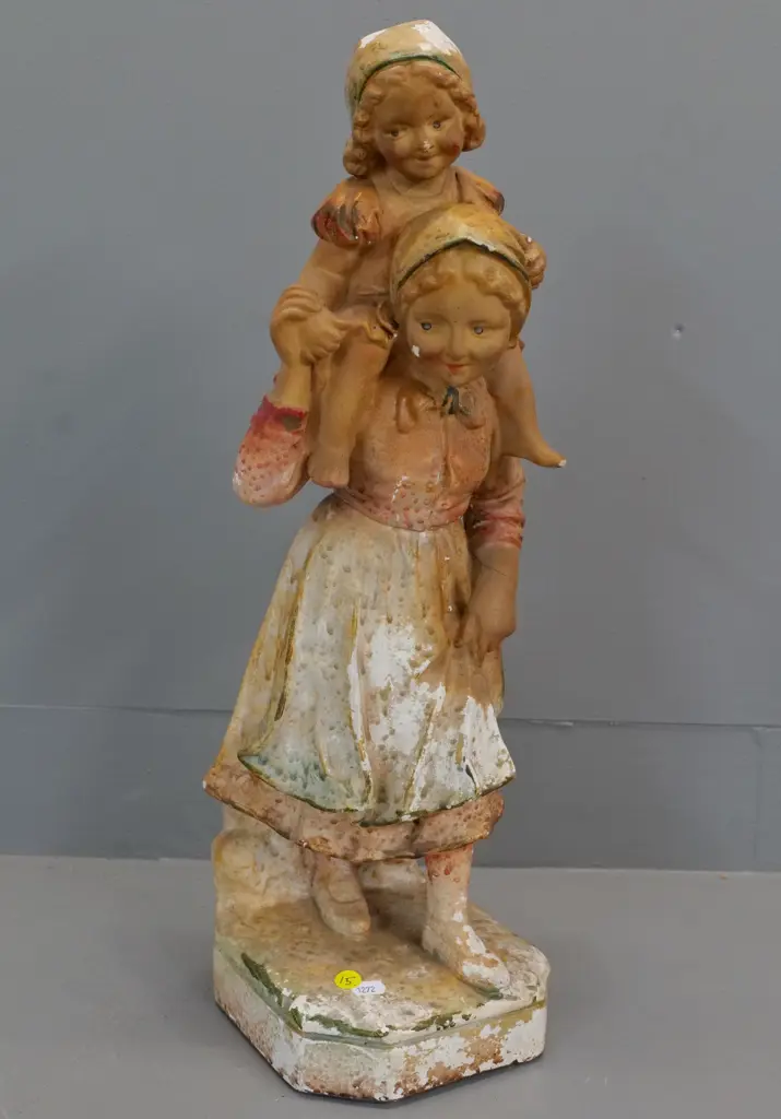 plaster figure made by Triaca & Picchi, Melbourne - pattern No. 46, circa 1930s - Chips & finish loss H540 Image 1++