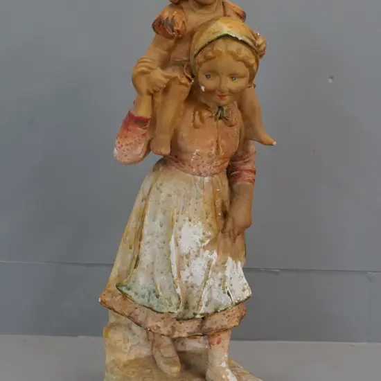 plaster figure made by Triaca & Picchi, Melbourne - pattern No. 46, circa 1930s - Chips & finish loss H540